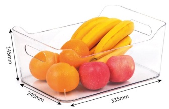 frosted U-shaped storage boxes