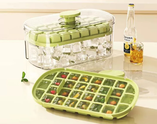 press-type ice cube tray