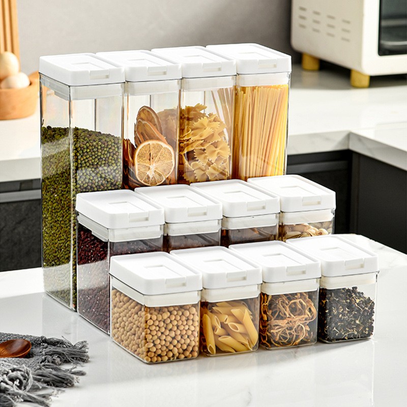Japanese-style thickened square sealed jar