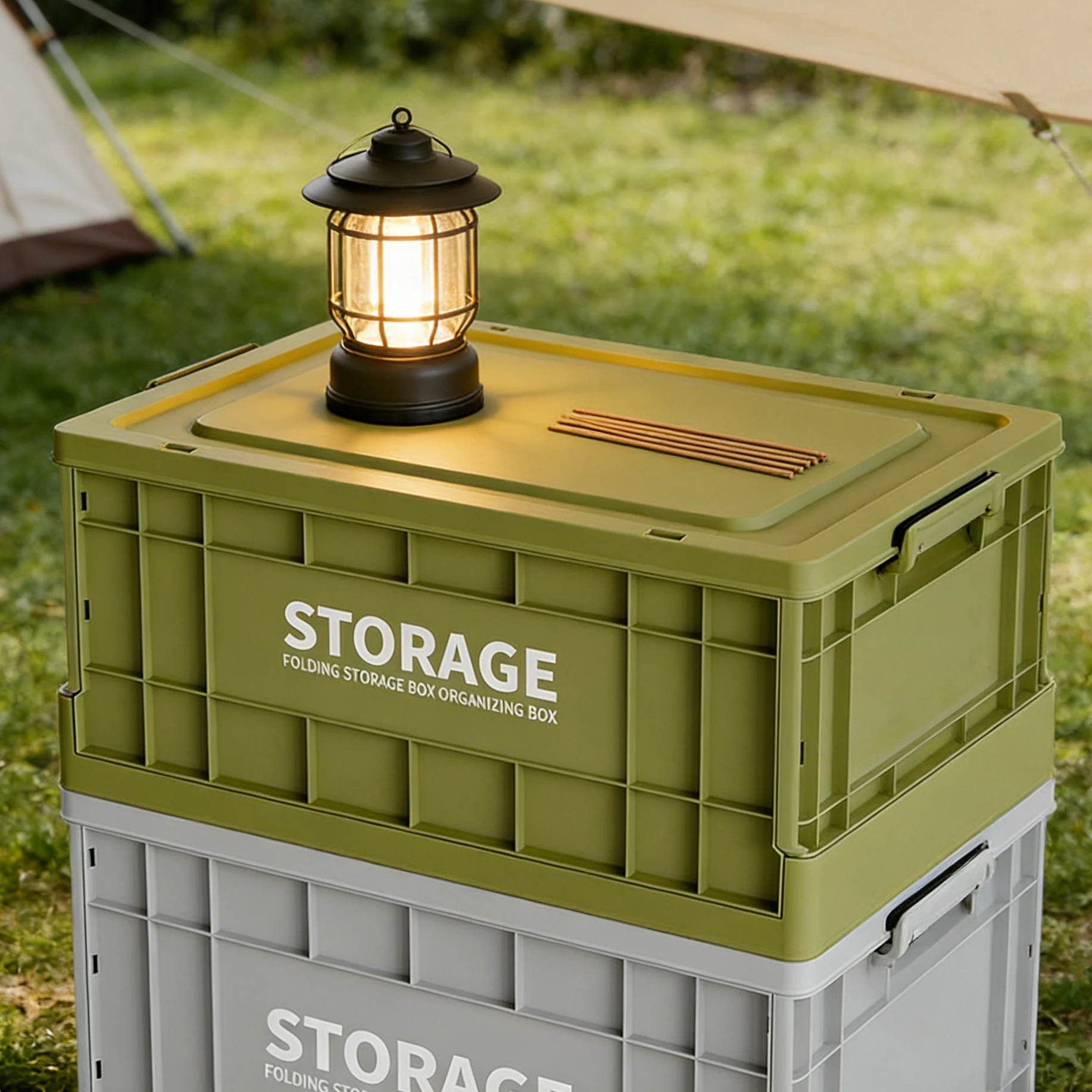 Industrial style outdoor camping storage folding box