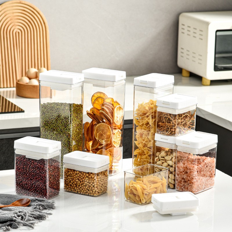 Japanese-style thickened square sealed jar