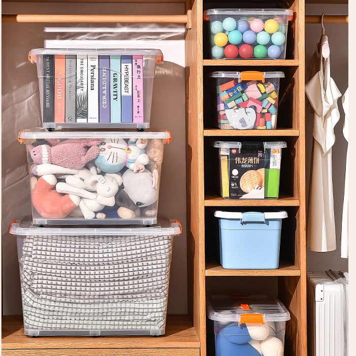 Plastic transparent storage box