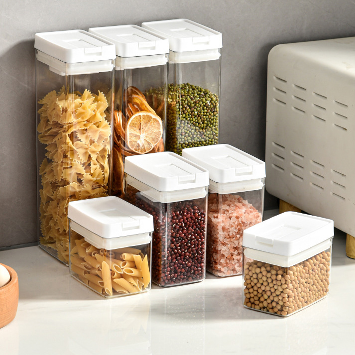 Japanese-style thickened square sealed jar