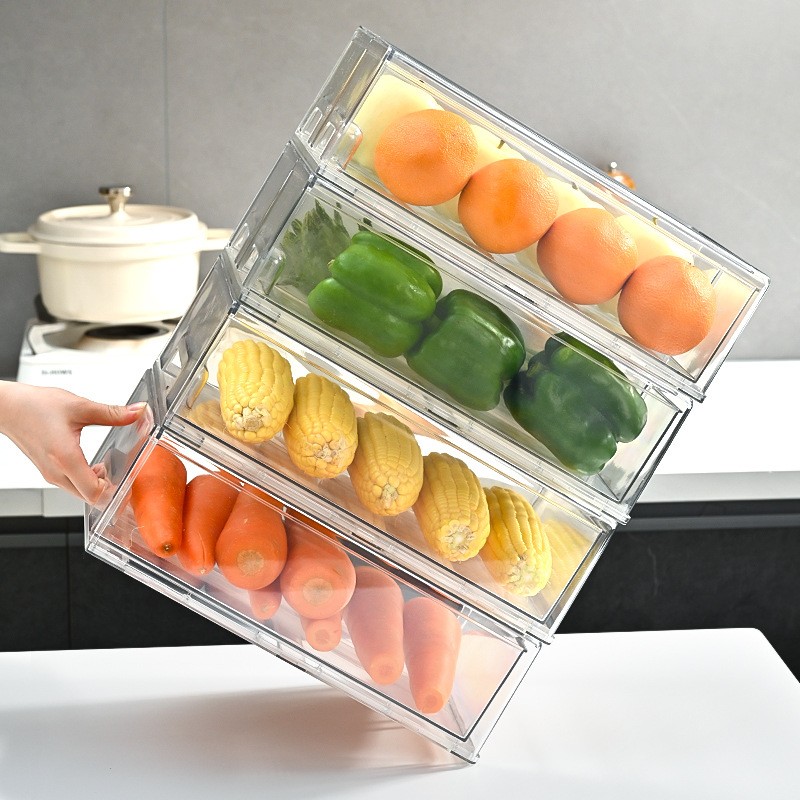 4 Vegetable transparent refrigerator storage box