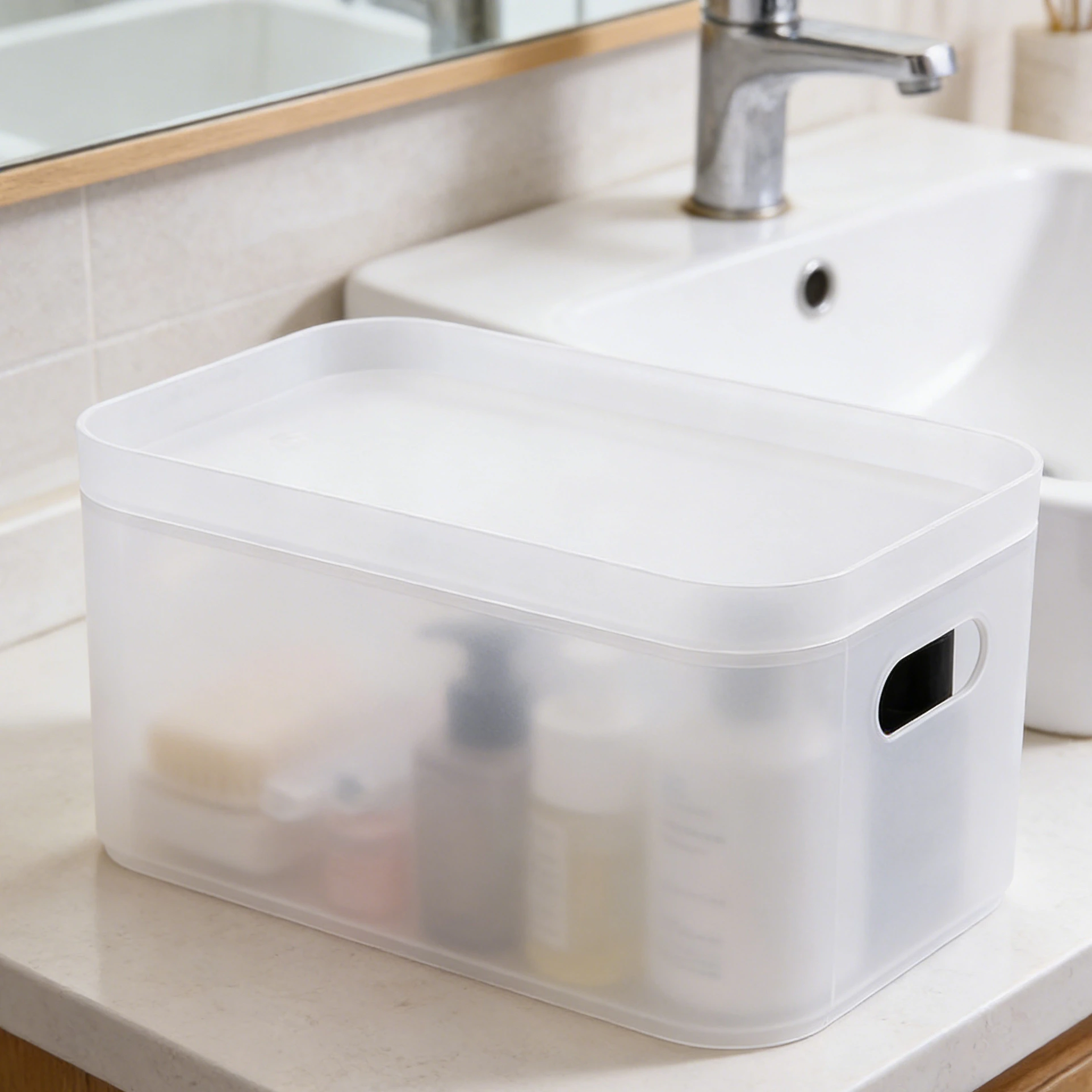 Desktop cosmetic storage box