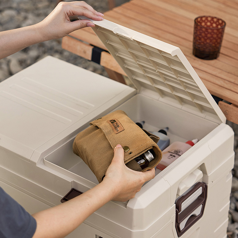 Outdoor turnover and handling box